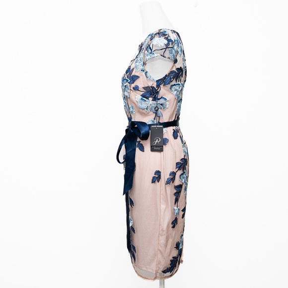 Adrianna Papell Embroidered Floral Sheath Dress - Picture 6 of 12